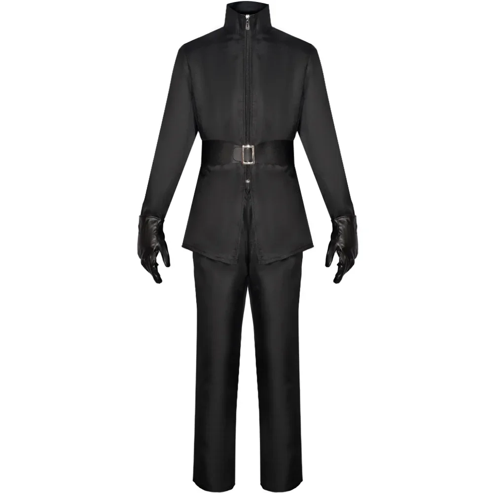 V for Vendetta Black Killer Suit Cosplay Costume with Cloak Halloween Christmas Masquerade Carnival Party Outfits for Adult