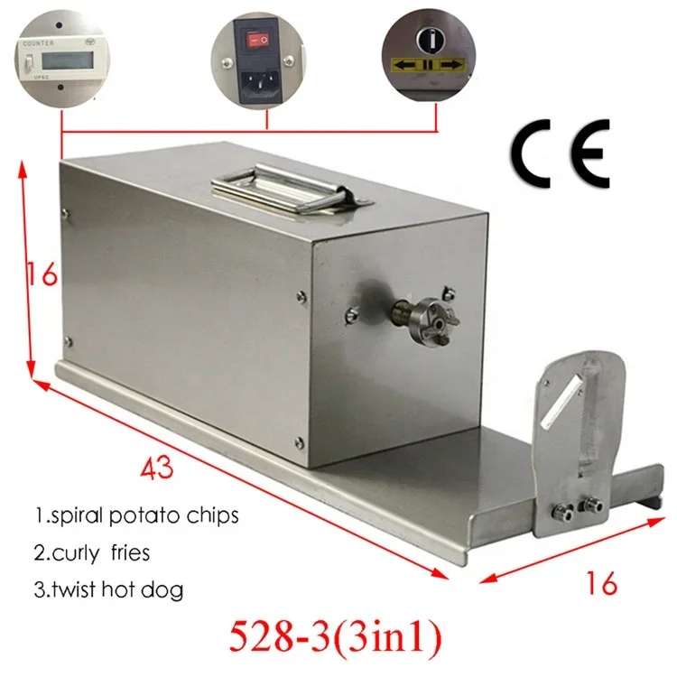 

Electric And Manual Sweet Potato Slicer/Twist Potato Machine/Potato Chips Cutter Spiral Potato Cutter Slicer With Counter