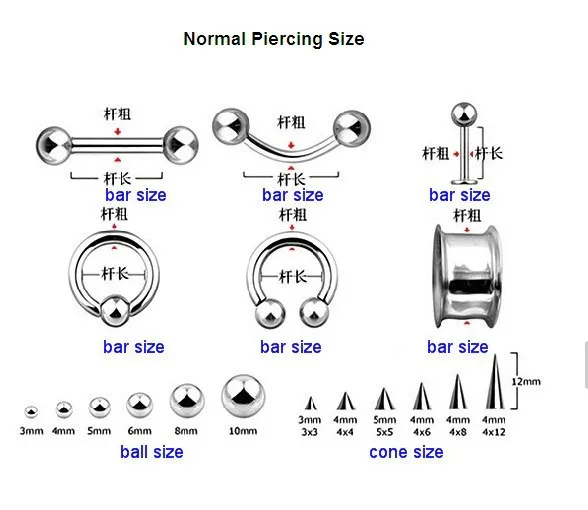 1Pair Eyebrow Piercing Banana Shape Lip Ring Stainless Steel Curved Barbell Stud Helix Navel Cartilage Earring Body Jewelry 16G