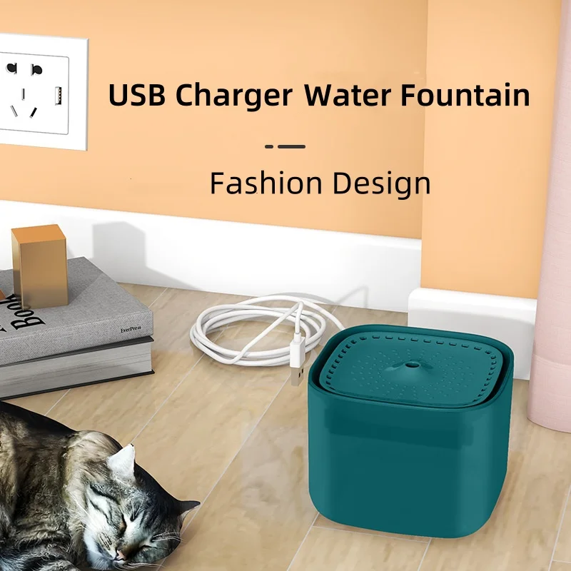 USB Operated Automatic Pet Warm Water Fountain Silent 2.5L Large Capacity Cat Constant Temp Water Fountain With Smart Lights