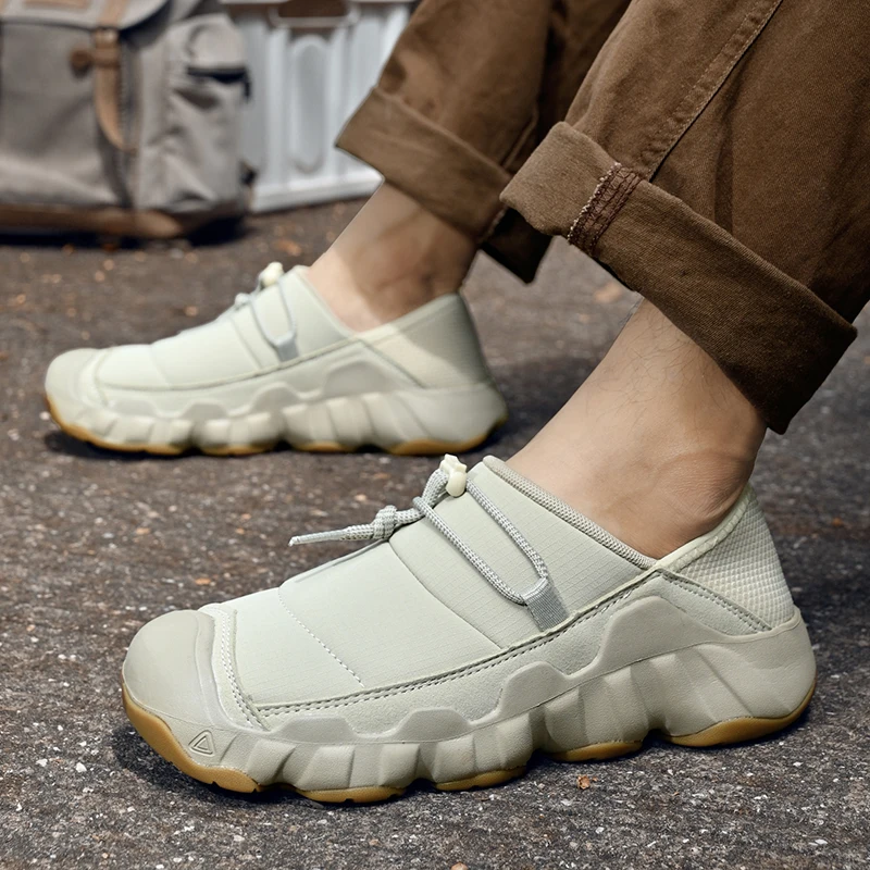 Nieuwe wandelschoenen voor heren, antislip, buitenreizen, kamperen, herenschoenen, winter, katoenen draad, warme schoenen, herenschoenen voor het hele seizoen