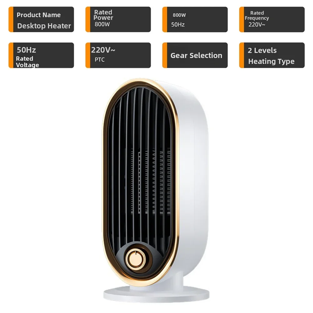 

800W PTC Car Heater Energy-Saving Fan Heater with Overheat Protection and Tip-Over Shutoff for Safe and Consistent Warmth
