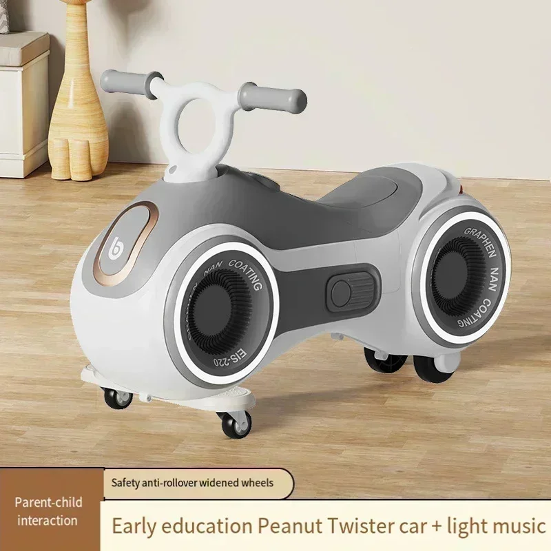 Children's Peanut Twister Car Scooter Walker Yo-yo Car 1-8 Years Old Boys and Girls Baby Can Sit Anti-rollover Music Toy Car