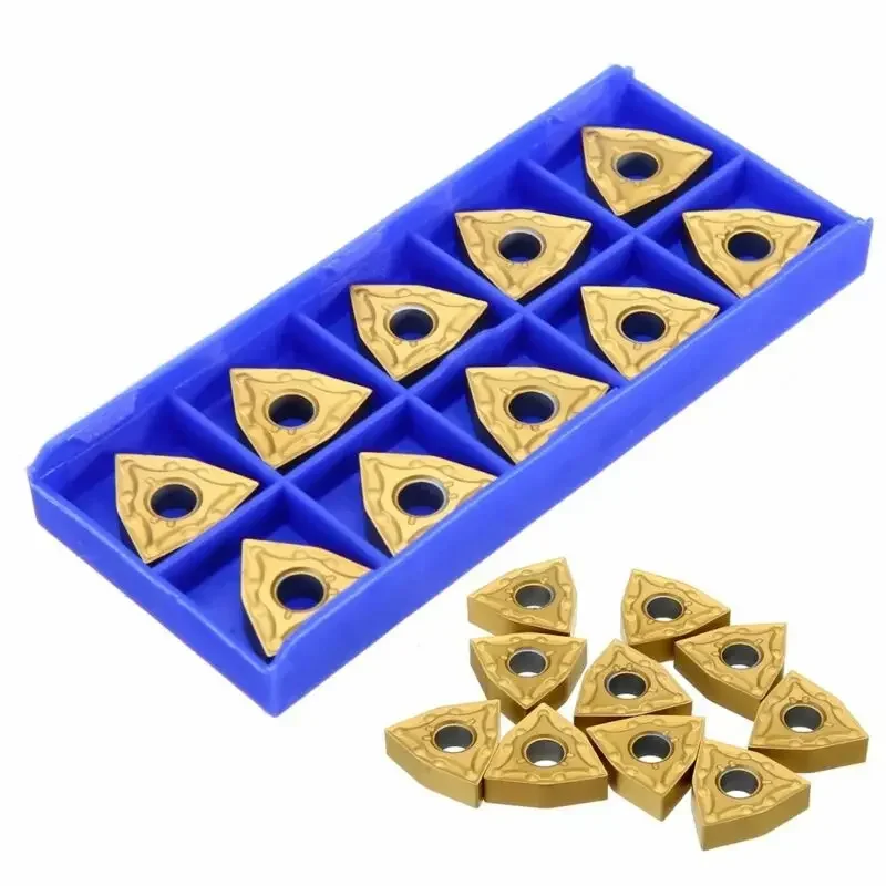 10pcs Carbide Inserts Cutter Equipment Finishing Holder Set Tools Turning Tool WNMG0804 WNMG080404 WWLNR WWLNL