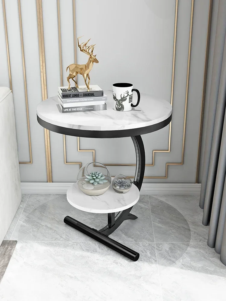 Table Marble Side Table Living Room Sofa Side  Balcony Small round  Bedside Cabinet Creative  Small Coffee