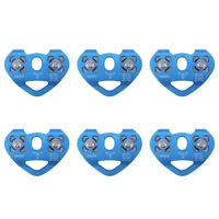 6X cuerda de Cable de acero de doble polea de escalada en forma de corazón dispositivo de escalada de 13Mm carrito Zipline de alta velocidad 24KN