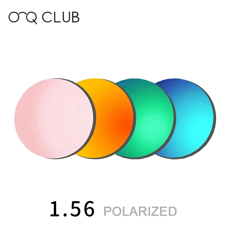 

O-Q CLUB 1.56 Polarized Prescription CR-39 Resin Aspheric Glasses Lenses Myopia Sunglasses Lens Coating Lentes