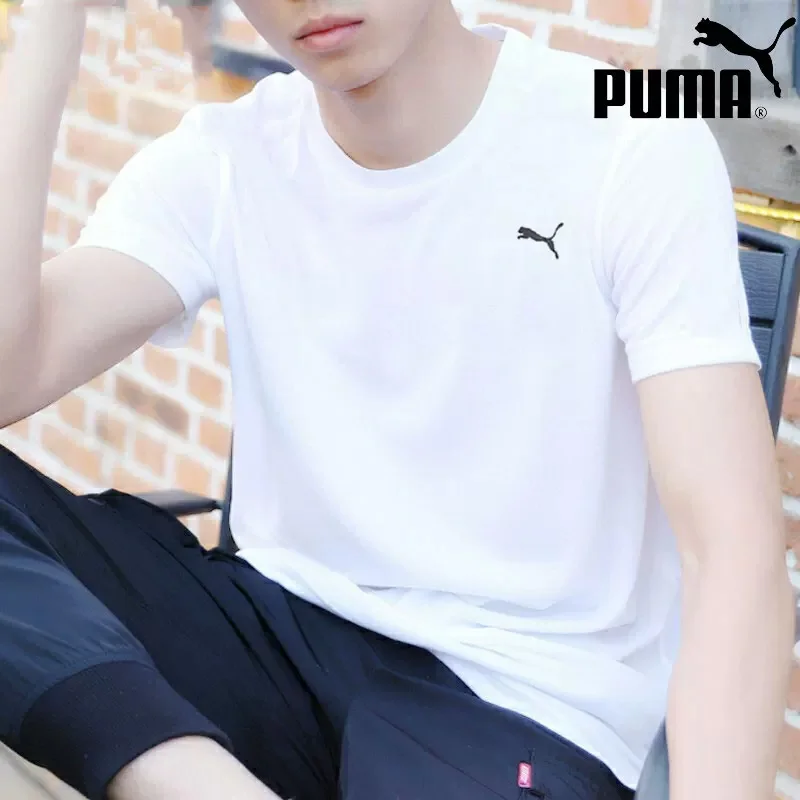 Puma genuine summer new model men's classic breathable fitness sports short sleeve shirt 527344-02