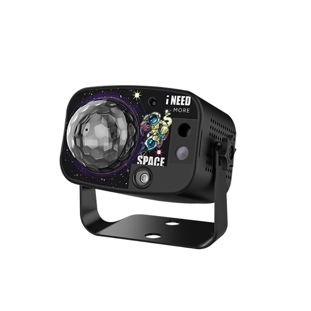 جهاز عرض ليزر صغير RG + RGB LED DJ ديسكو ضوء حفلة المرحلة الإضاءة تأثير التحكم الصوتي USB ستروب مصباح للمنزل أرضية الرقص