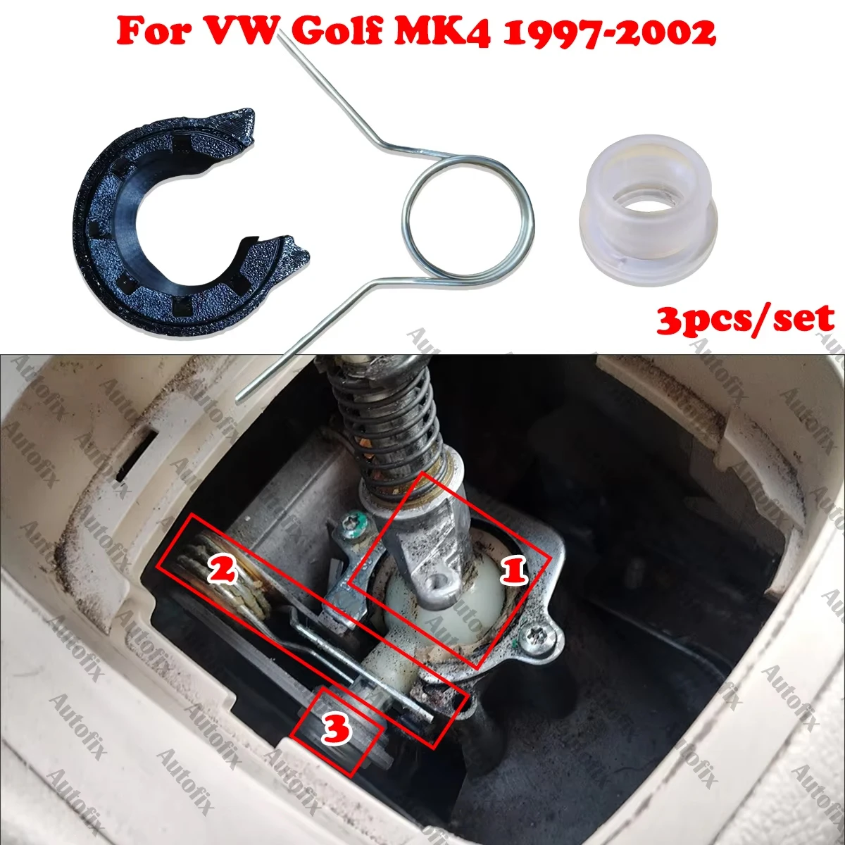 

3 шт. для VW Golf MK4 1997-2002 гг., селектор рычага переключения передач, втулка рычага переключения передач, пружинный шарик переключения передач, верхняя механическая коробка передач