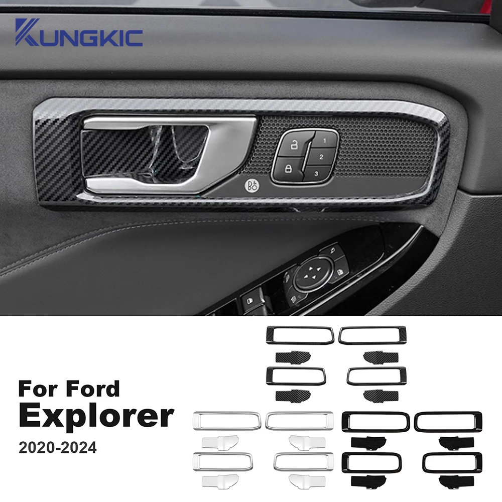 

Нержавеющая сталь, внутренняя дверная ручка автомобиля, крышка чаши, наклейки для Ford Explorer 2020 2021 2022 2023 2024