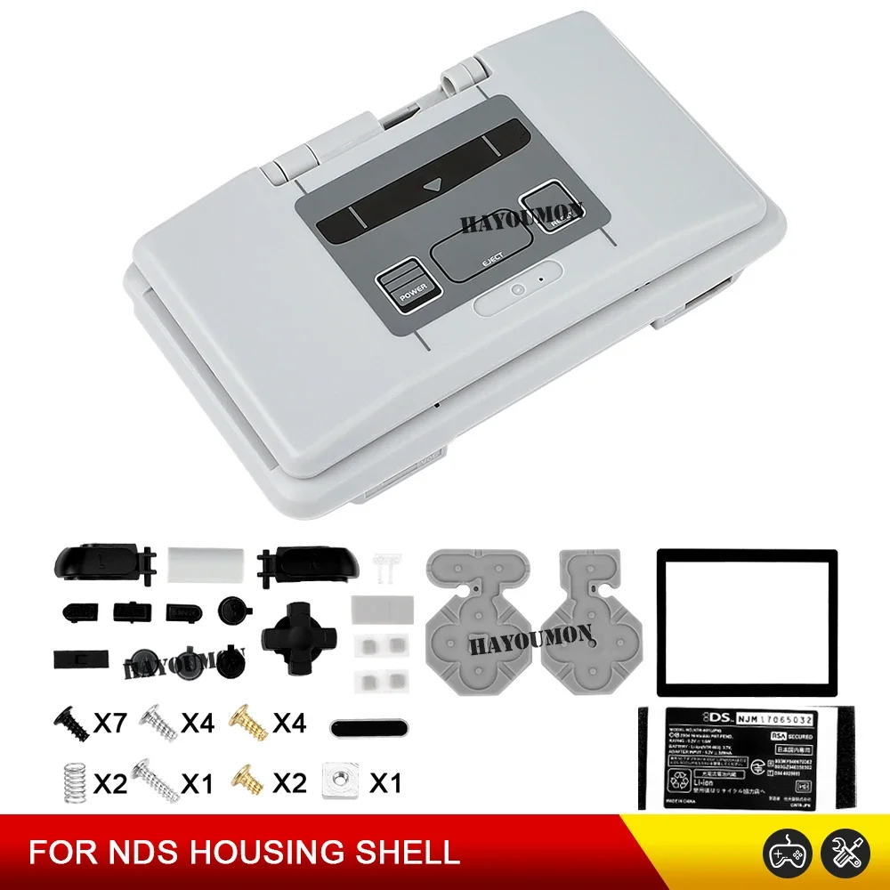 

DIY Gray Replacement Housing Shell Case For NDS Full Housing Shell Case Cover with Buttons For NDS Gaming Console Parts
