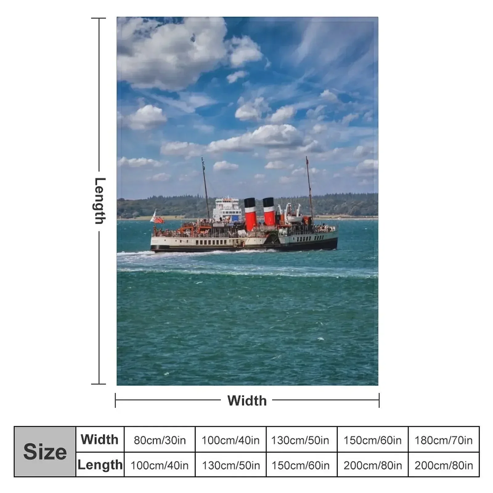 PS Waverley Round The Island Cruise Throw Blanket Winter beds Decorative Sofa Blankets