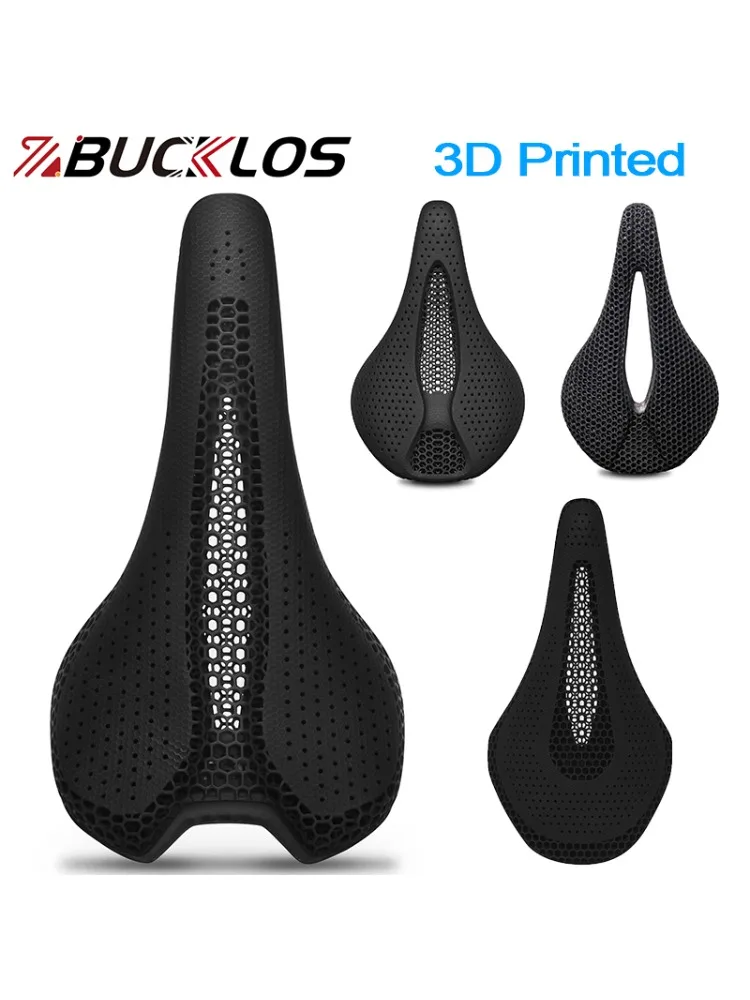 AliExpress BUCKLOS 3d Printed Saddle Carbon Bicycle Saddle 143MM 155MM 3D Printed Bike Seat Cushion Nylon Gravel Road MTB Seat Bike Part