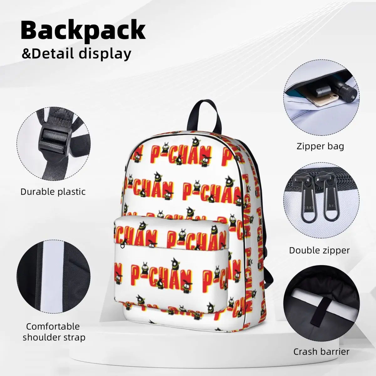 P Chan Ranma Backpacks Large Capacity Student Book bag Shoulder Bag Travel Rucksack Fashion Children School Bag