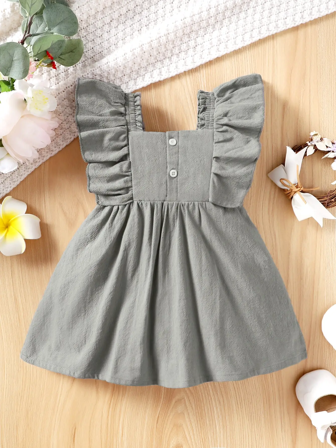 Baby summer fashion retro soft comfortable breathable simple dress