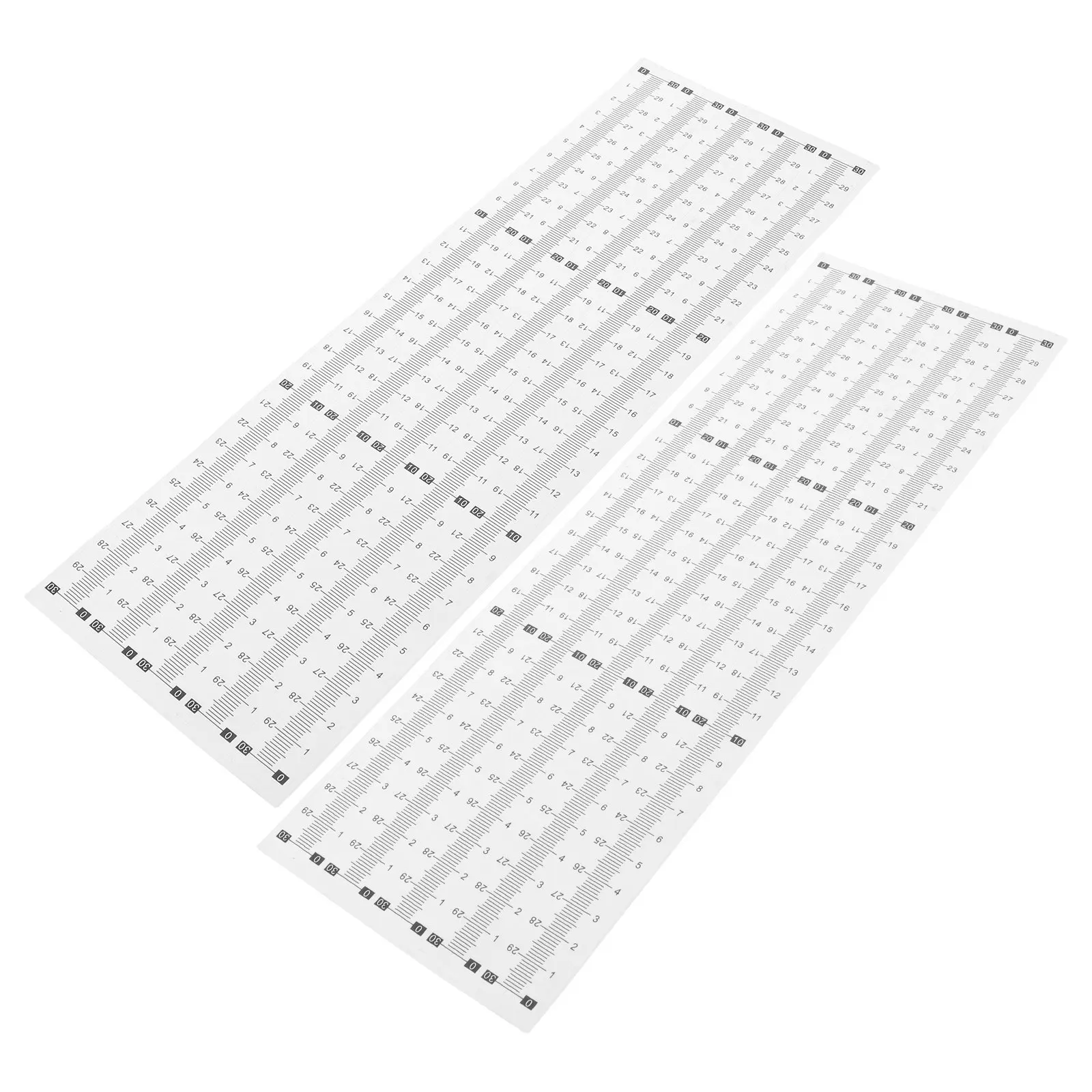 20Pcs Waterproof Adhesive Ruler Sticker Self Adhesive Measuring Tape Peel Stick Tape Measure for Workbench DIY Woodworking 30Cm