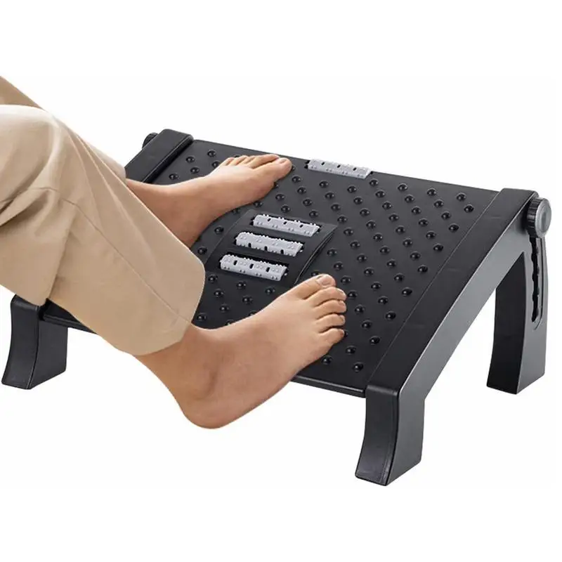 Footrest For Desk Under Desk Footrest Step Stool Stable Structure Foot Support Discomfort Relief Easy To Clean For Car Train