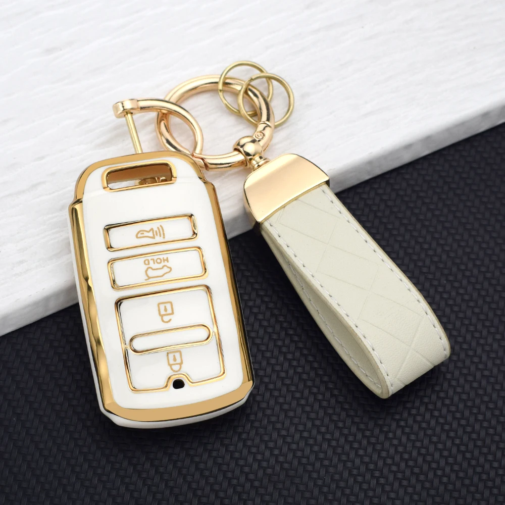 4 Buttons TPU Car Key Case for KIA Cadenza K9 K7 K-04 Sorento K900 and New K7 Auto Shell Fob Cover Holder Keychain Protector