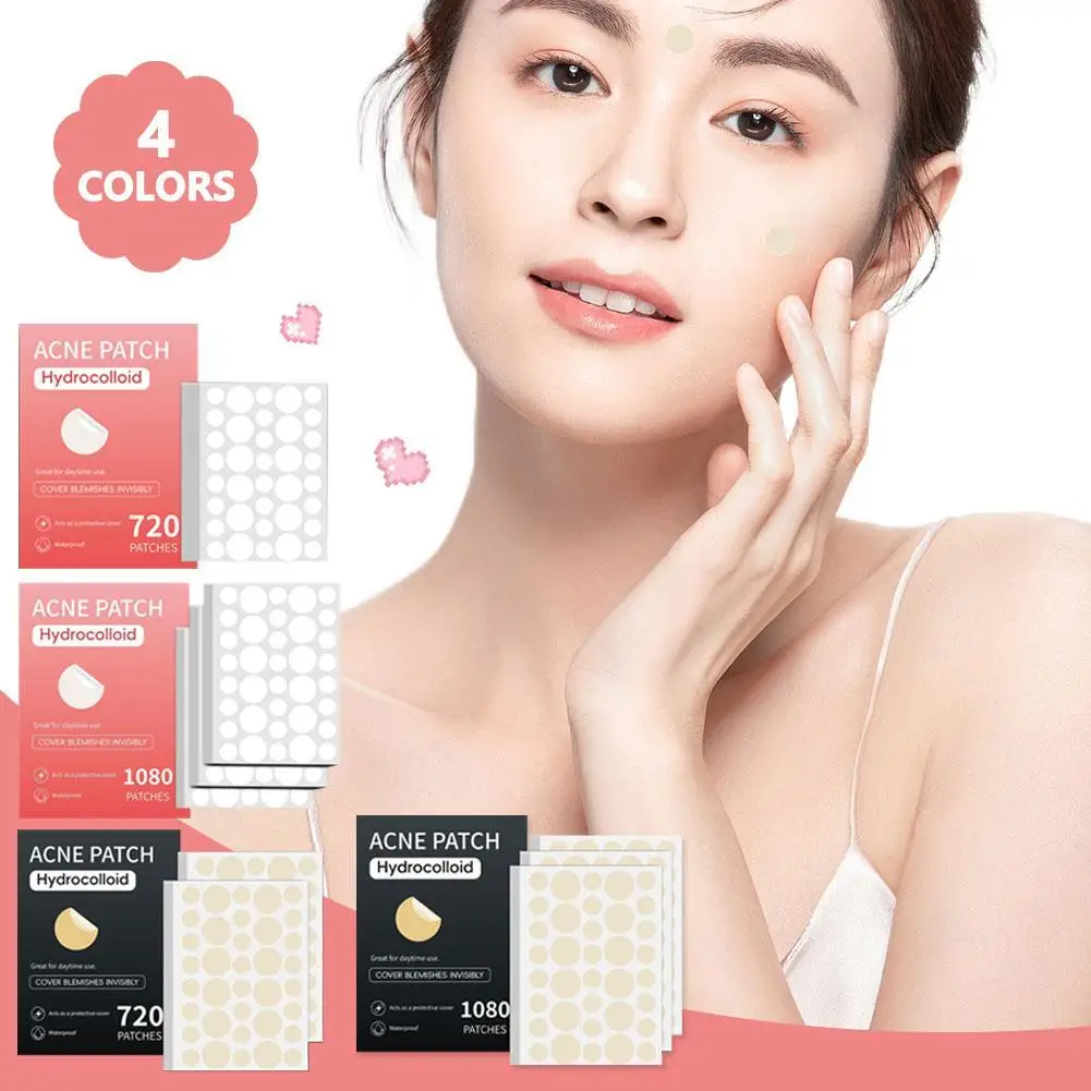 720/1080Pcs Face Skin Care Acne Pimple Patch Invisible Professional Healing Absorbing Spot Sticker Covering for Men Women