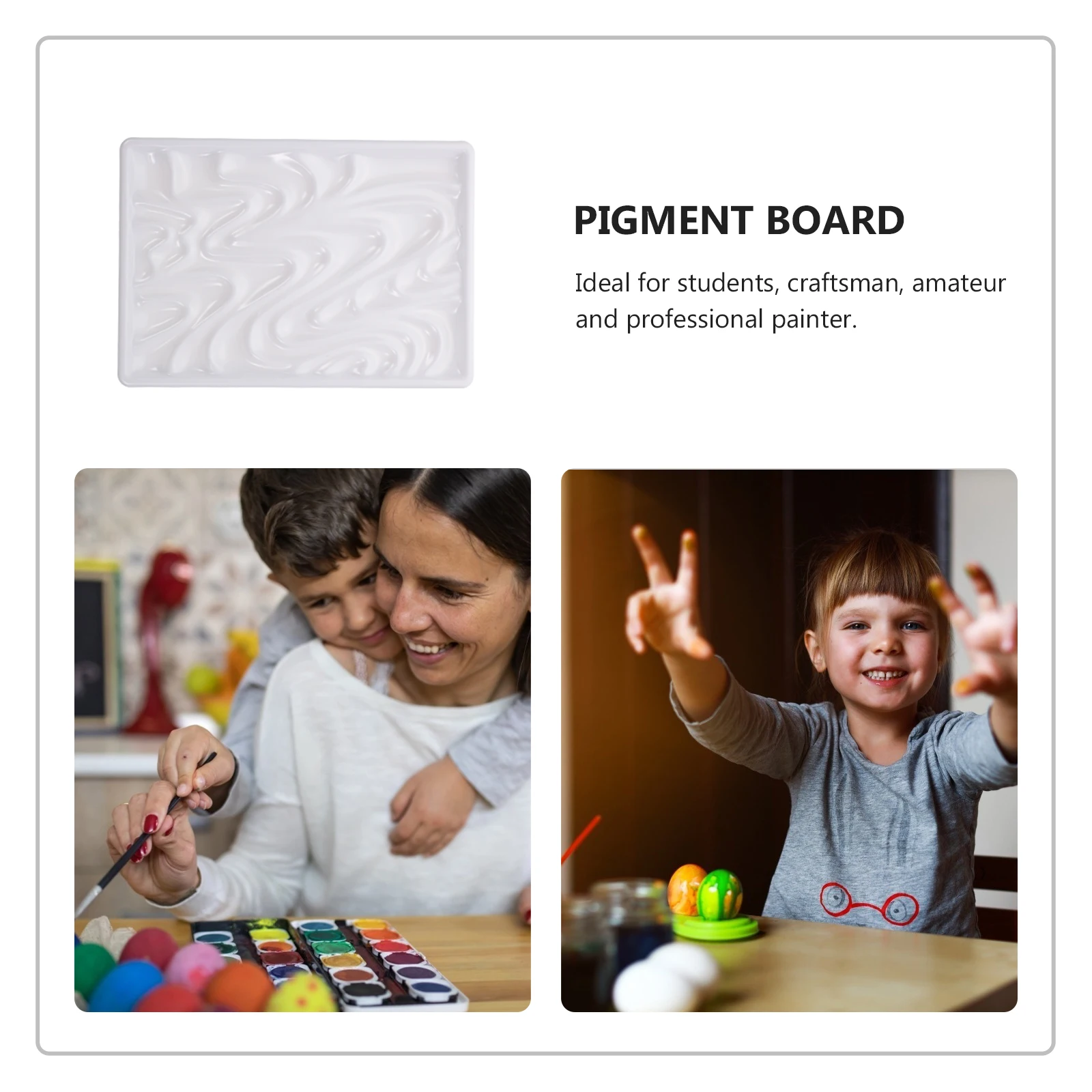 

Wave Palette Watercolor Pigment Tray Paint Painting Mixing Small Trays Imitation Porcelain Holder