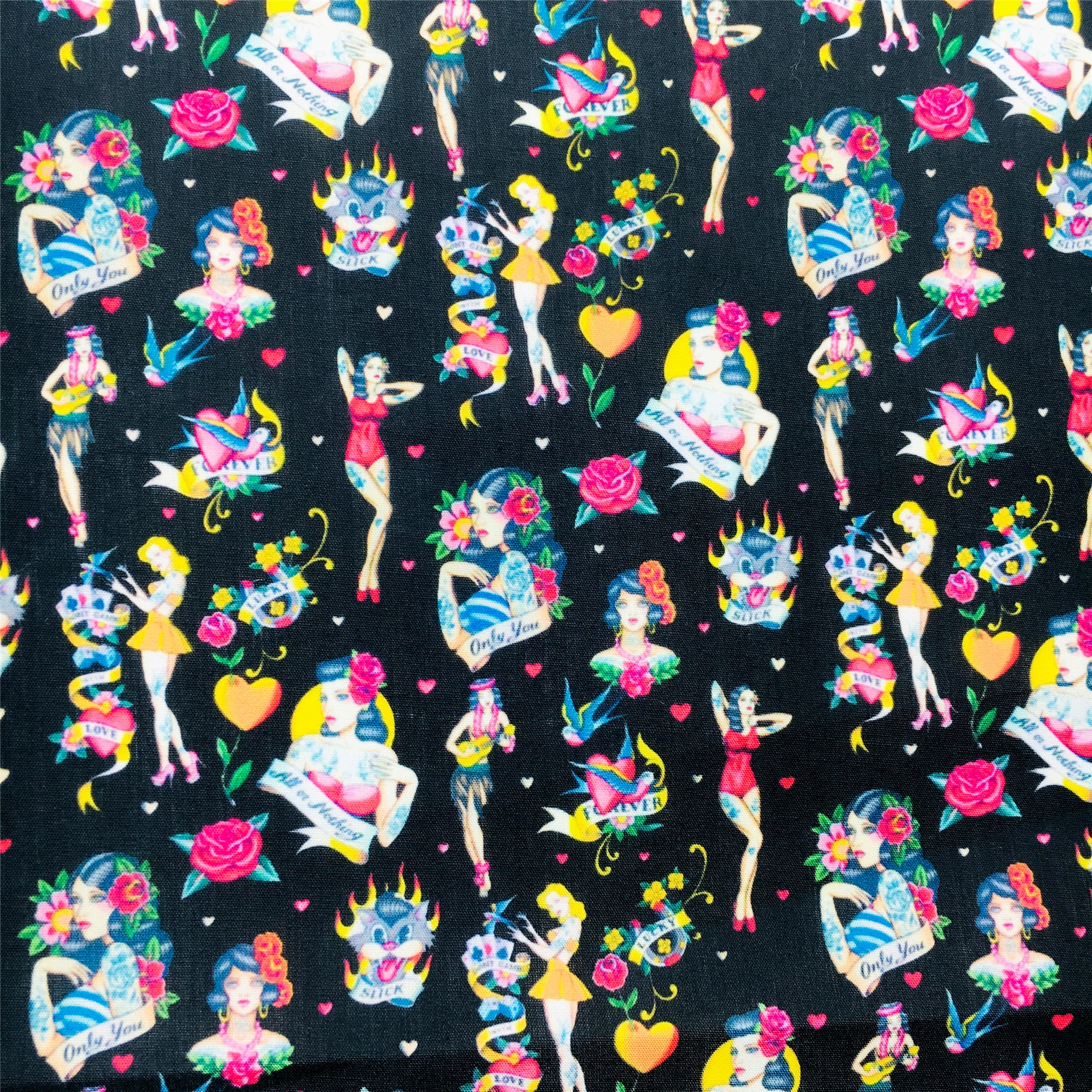 50x145cm Cat Black And White Cotton Fabric Cloth Sewing Quilting Fabrics Patchwork Needlework DIY Handmade Accessories