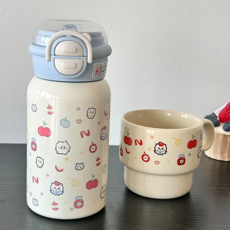 Cartoon Kawaii Thermos Cup Mug Exquisite Gift Safe Materials Easy To Clean Exquisite Workmanship Heat Preservation Cute Chiikawa