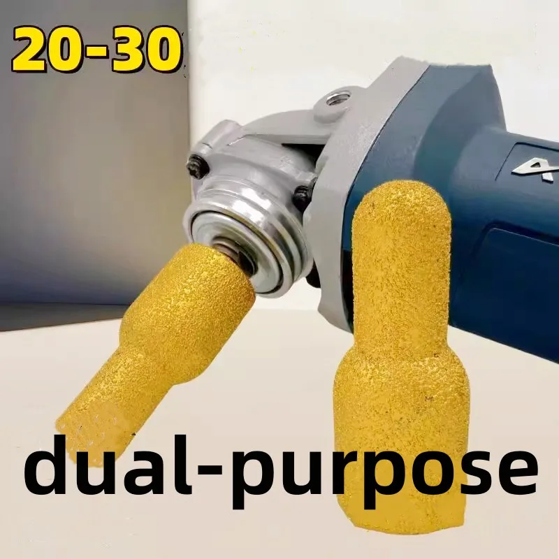 

Dual Use Diamond Brazed backwater Grinding Wheel Finger Bit Milling Cutter Trimming Abrasive Round Head Quartz Stone Counter