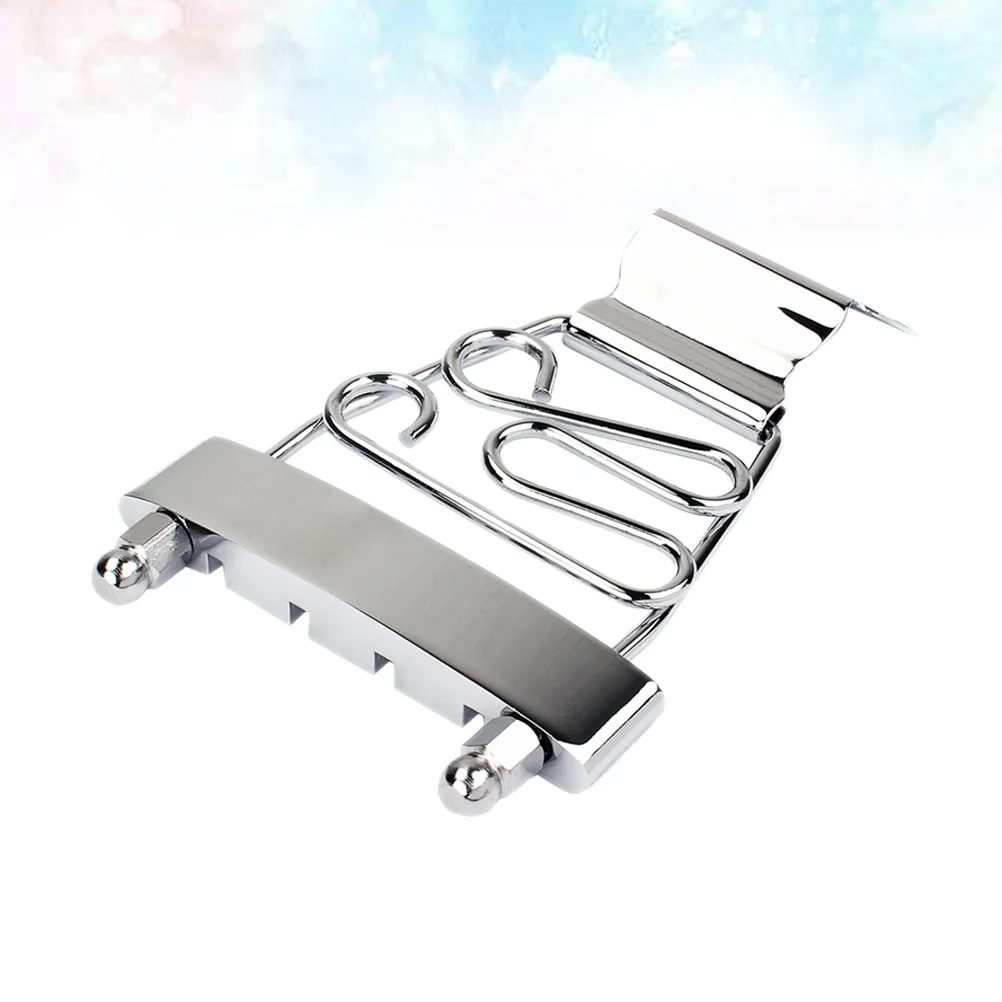 

Ga421 4 String Guitar Bridge Tailpiece Silver Adjustable for Jazz Bass High Quality Guitar Bridge Tailpiece