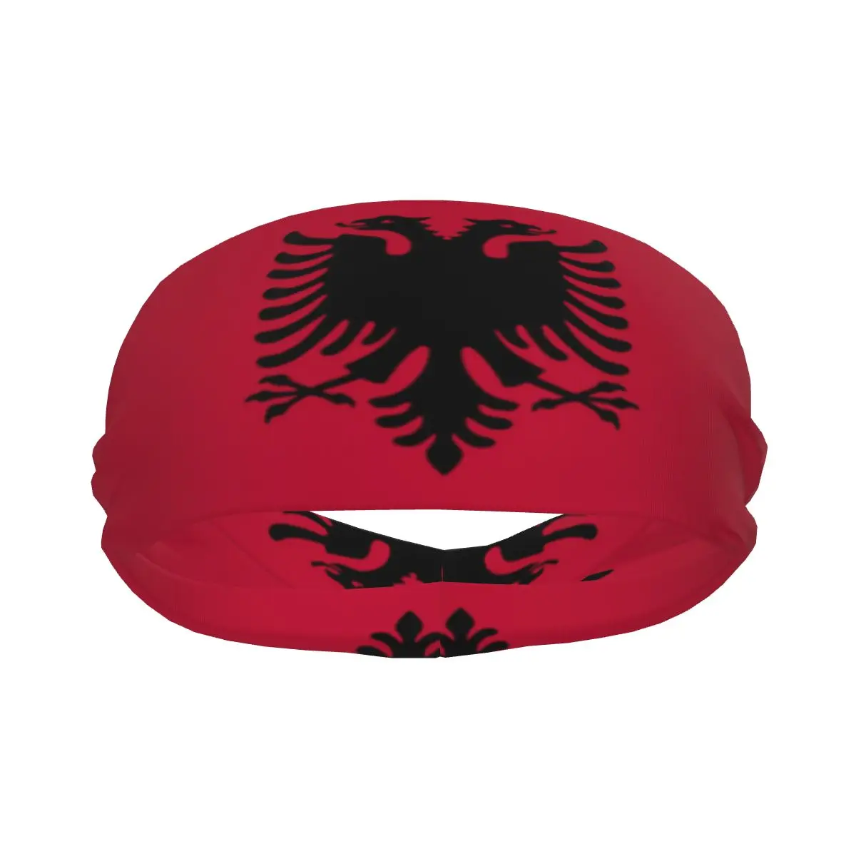 Custom Albania Flag Sport Headbands for Women Men Stretchy Moisture Wicking Gym Sweatband