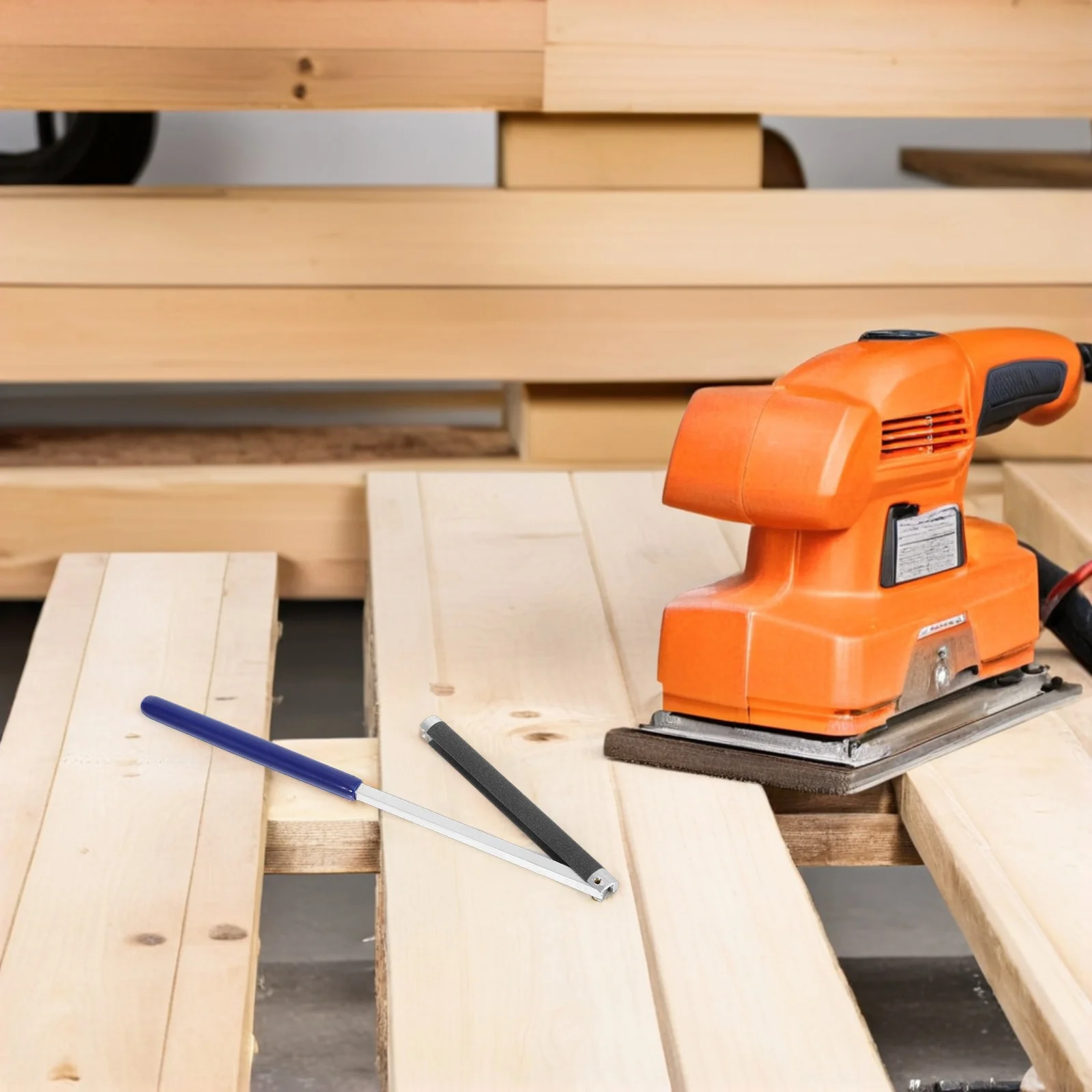 

Manual Sandpaper Clip Plastic Handle Semicircular Sanding Holder DIY Repair Replaceable Sandpaper Stick for Buffing Polishing