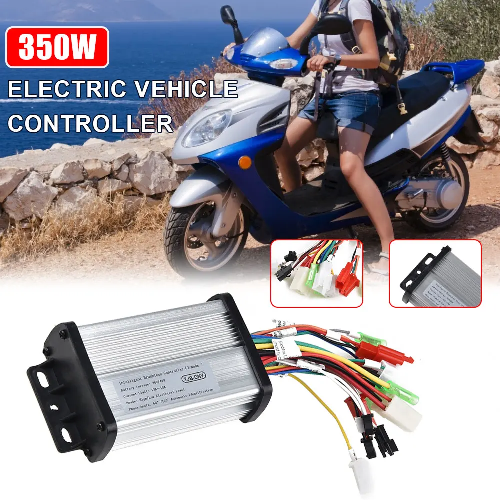 36V/48V 350W Brushless Controller 6 Tubes for Scooter Electric Bicycle Motor Intelligent Dual-mode DC Controller