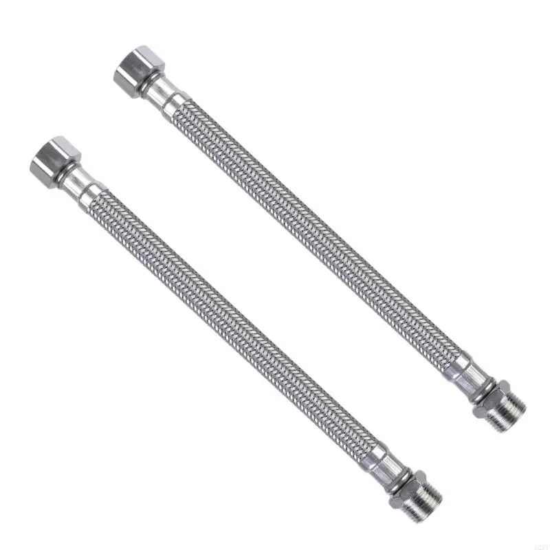 12PF Stainless Steel Flexible Tubes 3/8 Inch for Hot and Cold Water Applications Home Plumbing Needs Secure Faucet Connection