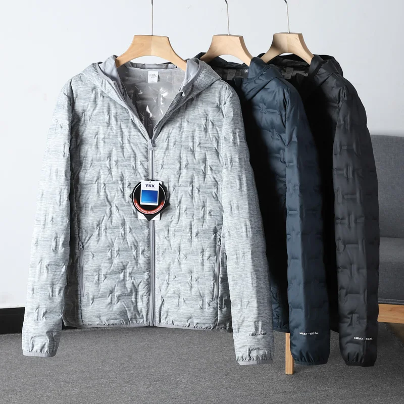 

Self-Heating Waterproof Men's Outdoor Sports Lightweight ort Loose Hooded down Jaet Warm Faionable Youth ular