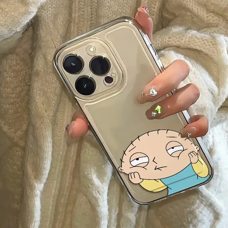 ins Trapped children Phone Case For iPhone16 Pro Max15 14 13 12 11 XR XS Max 7 8 Plus Y2K Cartoon Anime fall protective shell