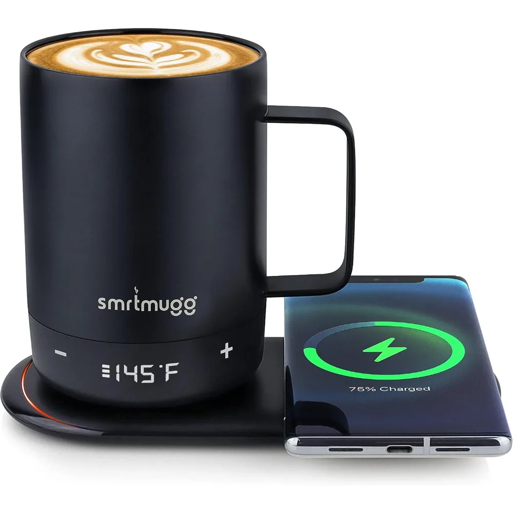 Create Heated Coffee Mug, Large 14 OZ, 5 Hour Battery Life, Precision Temperature Adjustment,