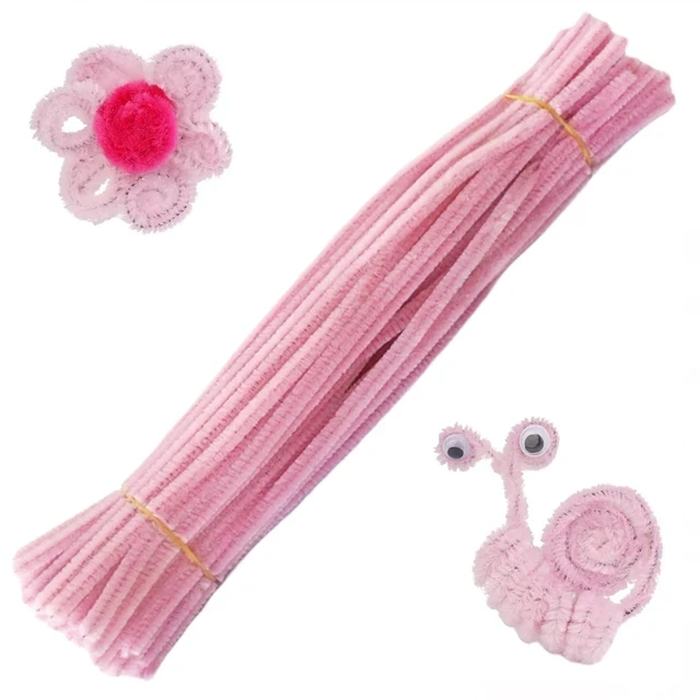 100 Stuks Twist Bar Chenille Stelen Aambeeld Draad Ambachtelijke Pijp Speelgoed Diy Strips Creatief Hobby Handgemaakt Materiaal Voor Diy Ambachtelijke Benodigdheden