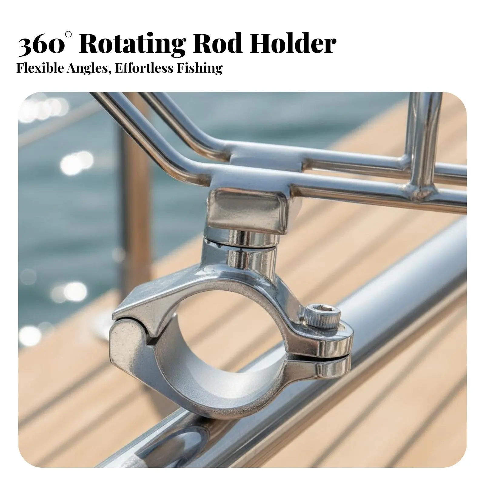 

Stainless Steel Trolling Rod Holder Stainless Steel Boat Rod Holder Boating Accessory Rust Resistant