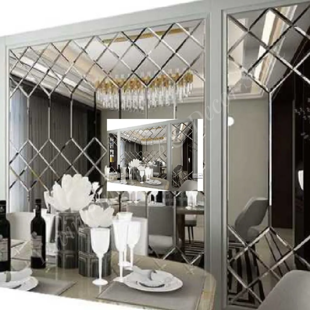 Customized Size and Pattern Engraved Beveled Mirror Cooper and Lead Free Mirror