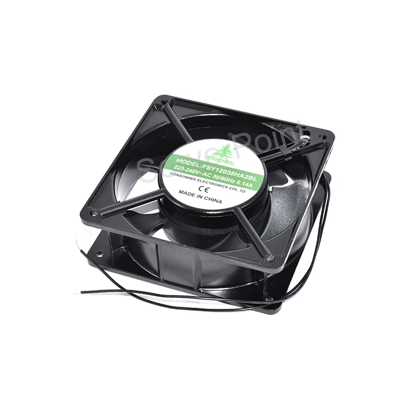 Nouveau FSY12038HA2BL 12038 120*120*38mm 220V ~ 240V ~ AC 50/60Hz 0.14A 2-Ligne Carré Ventilateur De Refroidissement Bien Testé