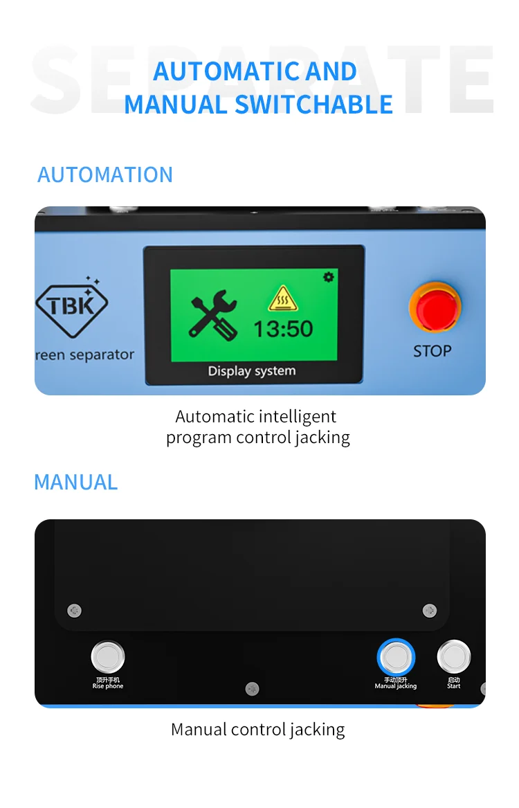Встроенный насос TBK 288, вакуумный Сепаратор ЖК-экрана, полностью автоматический инструмент для удаления экрана с интеллектуальным управлением для iPhone 5S-13ProMax