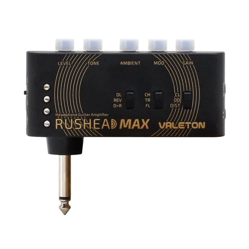 Valeton RH-100 Rushead Max USB Chargable Portable Pocket Guitar Bass Headphone Amp Carry-On Bedroom Plug-In Multi-Effects