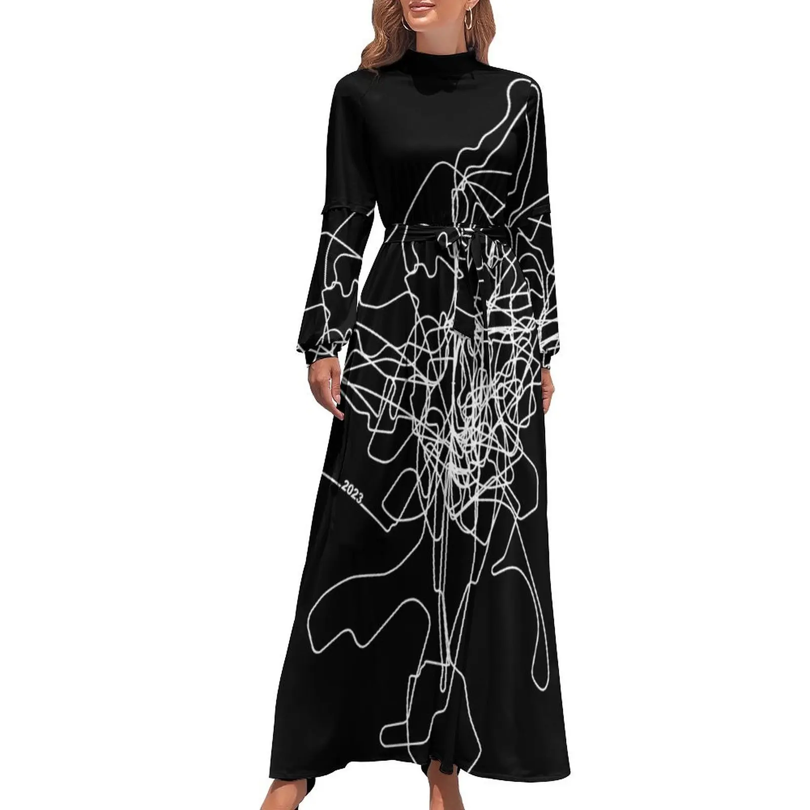 

NEW 2023 design - F1 circuits 2023 - white pattern Long Dress Women's summer suit dresses summer summer women's suit