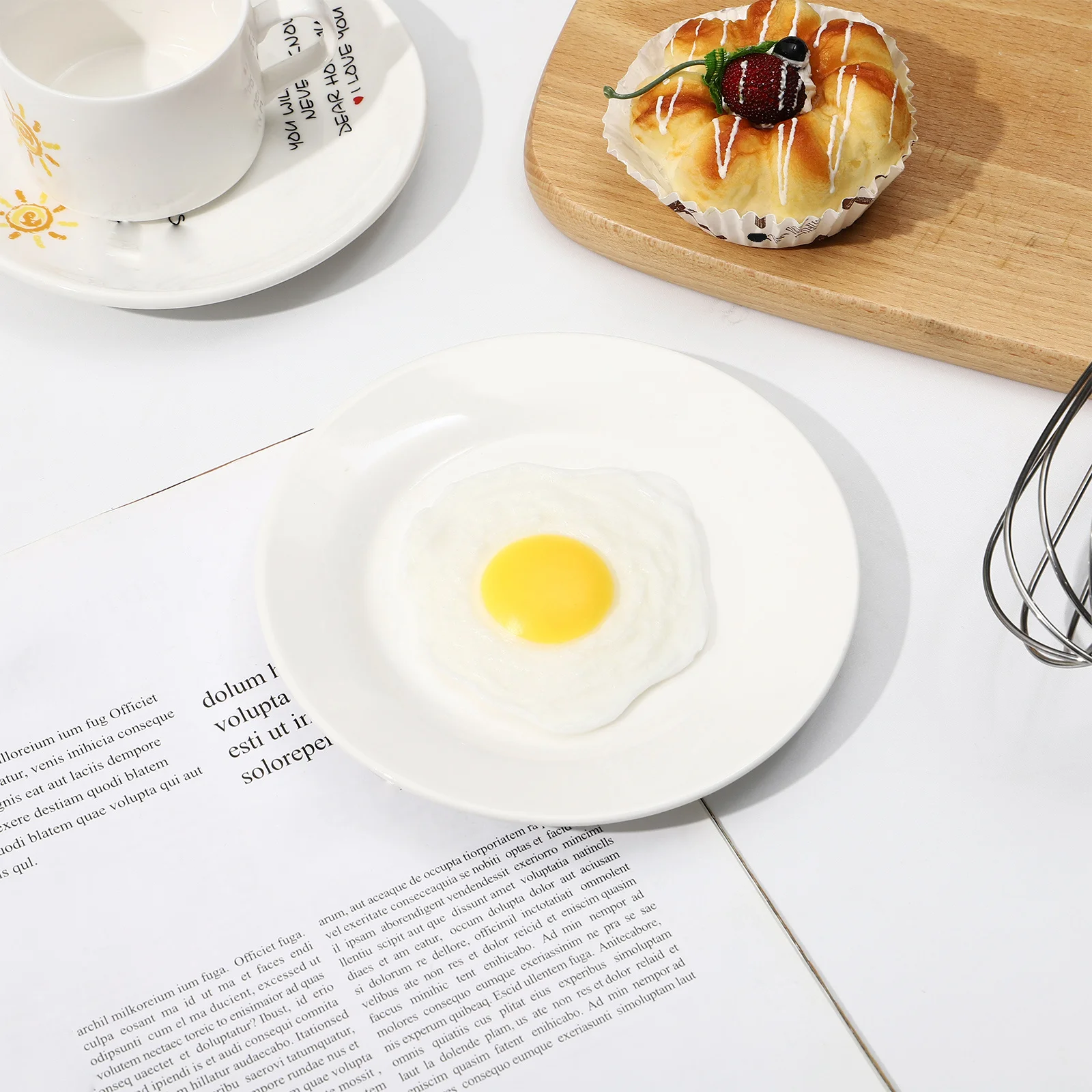 3 قطعة البيض المقلي ضغط الإجهاد الإغاثة الجدة محاكاة الغذاء مضحك تخفيف الضغط الحسي اللعب لعبة الضغط