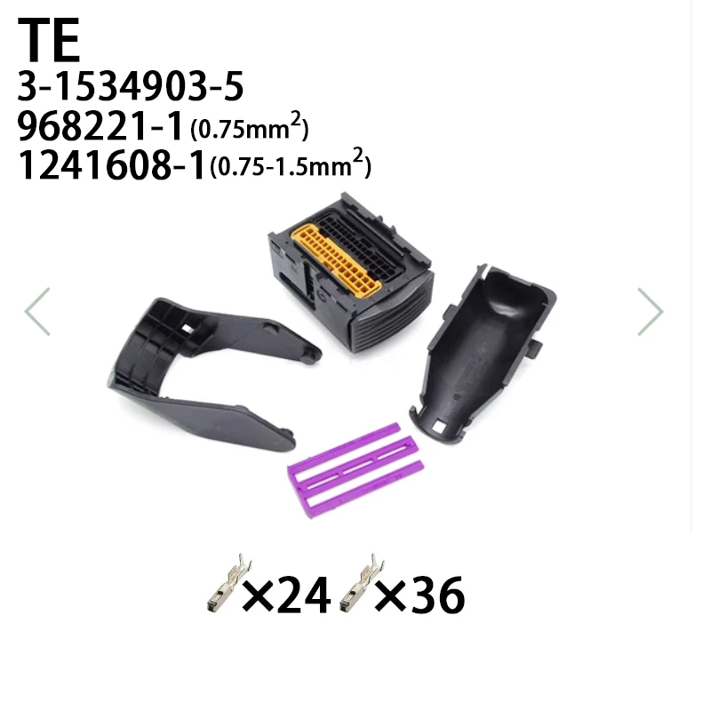 1/10SET TE 3-1534903-5 968221-1 1241608-1 60Pin TYCO PCB ECU Socket Harness Automotive Connector