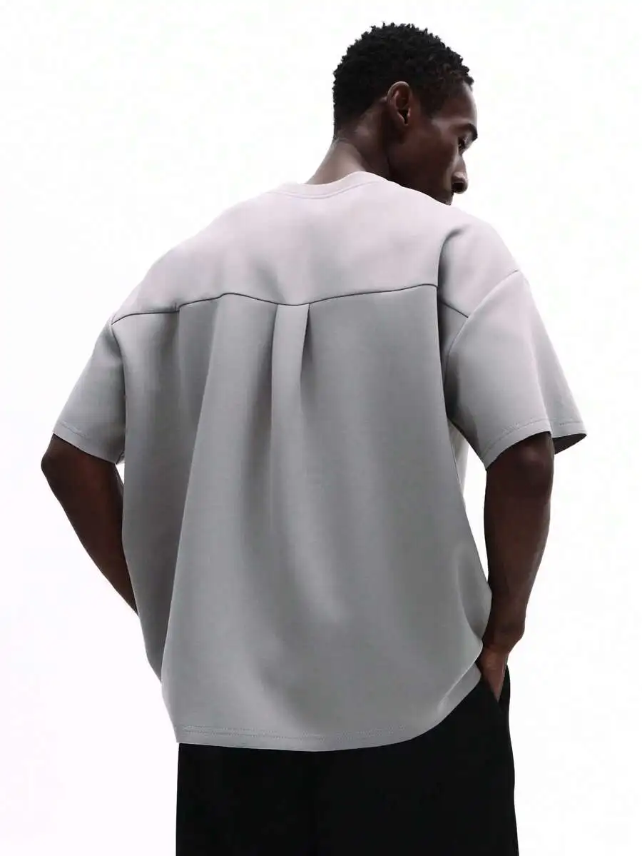 

Oversized Boxy Crew Neck Short Sleeve T-Shirt Casual Streetwear Relaxed Fit Summer Spring Plain