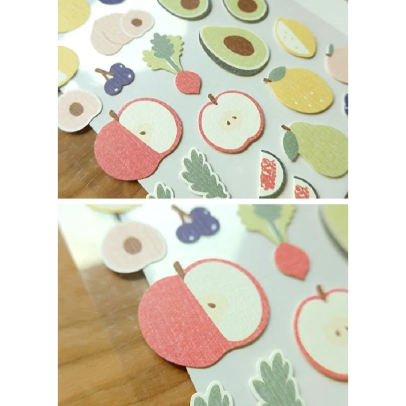 Korean Import Original Suatelier Avocado Lemon Strawberry Stickers Scrapbooking Diy Journal Cute Deco Kawaii Stationery Sticker