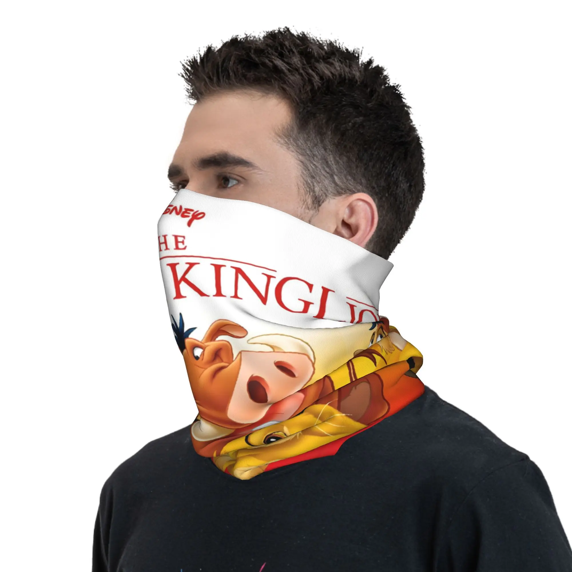 Personalizzato Il Re Leone Film Bandana Scaldacollo Uomo Donna Escursionismo invernale Sciarpa Ghetta Hakuna Matata Cartoon Face Cover
