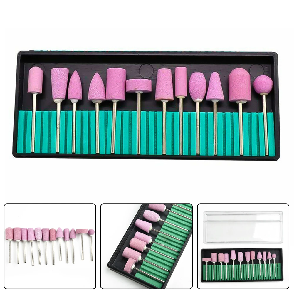 

12× Mini Ceramic Grinding Head Milling Polishing Rotary Tool Accessories Grinding Head For Grinding And Engraving Workpieces