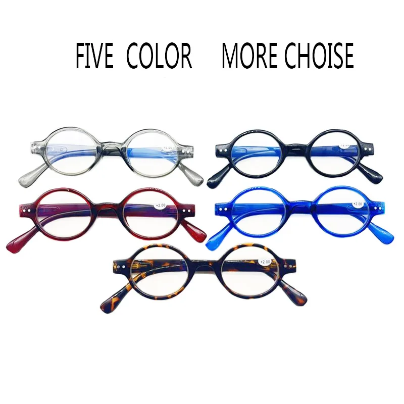 Female Reading Glasses Men Anti Blue Light Red Glasses Vintage Round Sight Eyeglasses Men No dioptric Glasses +1.5+2